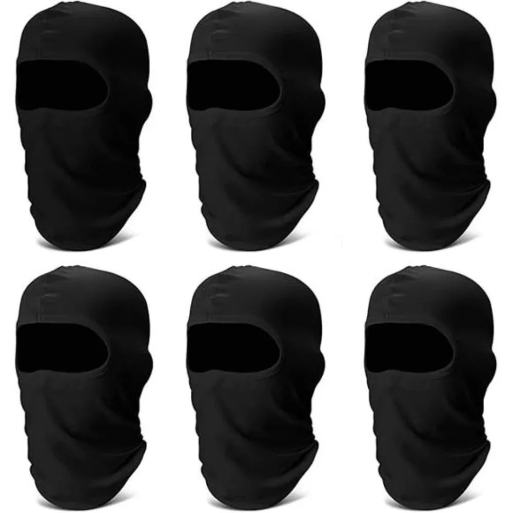 6 Pack Balaclava Ski Face Mask: Cooling Neck Gaiter Full Head Mask Face Cover